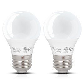 Simba Lighting LED A15 ETL Listed Refrigerator Light Bulbs (2-Pack) 5W 40W Replacement Waterproof for Appliances, Freezers, 120V, E26 Standard Medium Base, Frosted Cover, Not Dimmable, 5000K Daylight