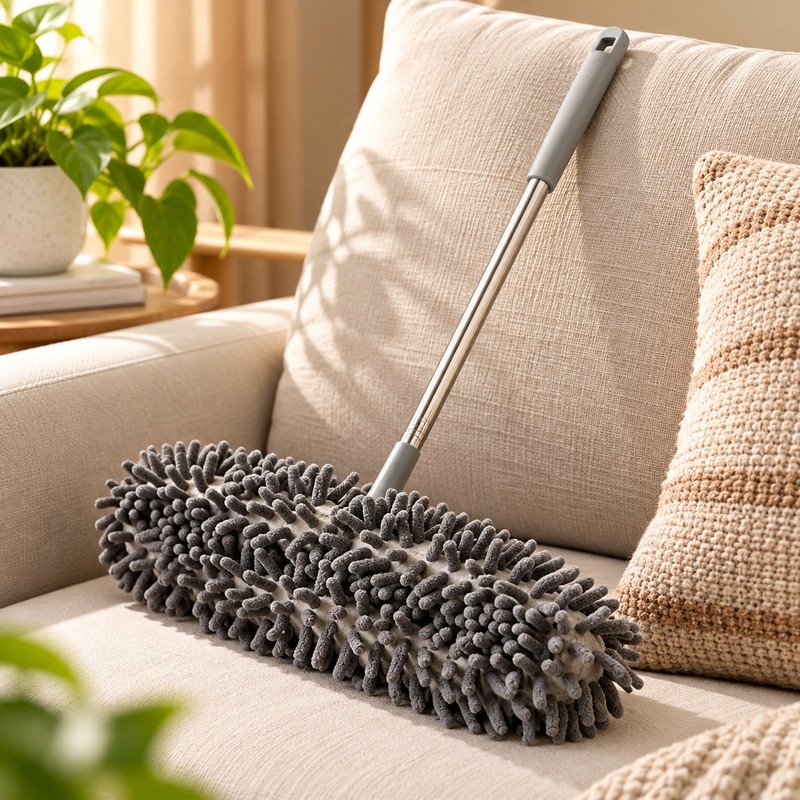 Extendable Microfiber Duster for Ceiling Fan Cleaning – Long Handle