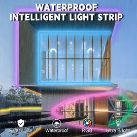 EUGOBRTEN LED Neon Rope Lights,RGB Neon Light Strip,Flexible Waterproof LED Strip, Silicone Neon Lights for Kitchen Bedroom Indoor Outdoor Decoration (5M)