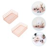CIYODO 2pcs Multipurpose Desktop Storage Baskets Stylish Square Organizers for