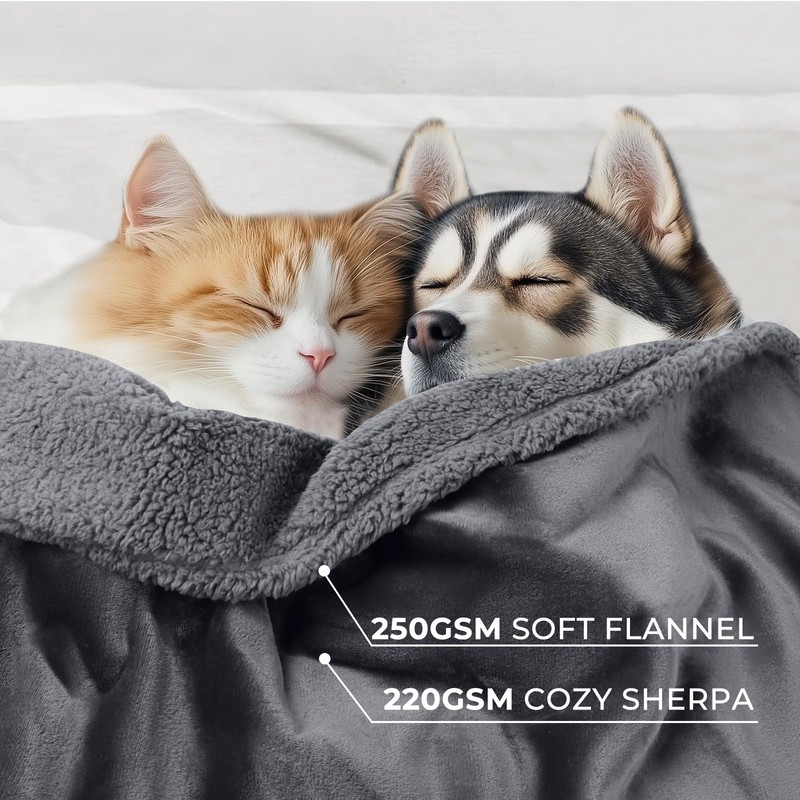 Waterproof Pet Blanket, Liquid Pee Proof Dog Blanket for Sofa
