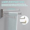 APLusee Brushed Nickel Swivel Towel Rack, 304 Stainless Steel Foldable