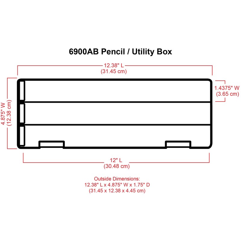 ArtBin Caja para lápices/Utensilios Transparente, en Color carbón, 31.44 cm