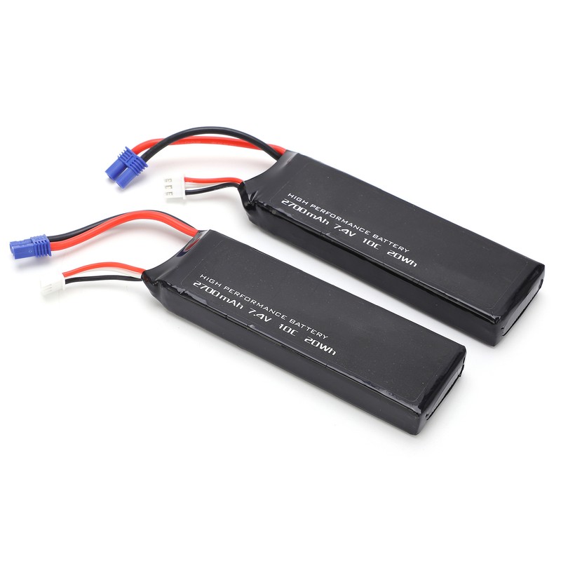 2pcs/lot Lipo Battery 7.4V 2700mAh for Hubsan H501 RC Quadcopter