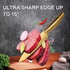 Gold Knife Set，8Pcs Golden Titanium Stainless Steel Dishwasher Safe Kitchen