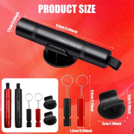 PIWOSGOL Emergency Hammer Car with Belt Cutter, 2 in 1 Car Safety Hammer, Seat Belt Cutter and Glass Breaker with 2 Survival Whistles for Cars and Buses, Emergency Cartool, Pack of 2