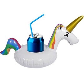 Drinks Container for Inflating Toucan Melon Duck Doughnut Palm Tree Pool Beach Party Drinks Cooler Summer (Unicorn)