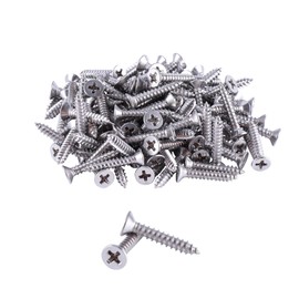 AOMIKITSTU Wood Screws 120pcs, 6 x 1in Flat Head Phillips Screws, Fast Self Tapping Screws, Truss Head Screw Set for Pier Fenders