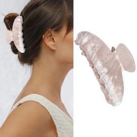 AIUPUOC Women's Medium Hair Clip, French Pink Hair Claw Clip for Hair Styling, Banana Clips for Thin Hair, 1Pcs