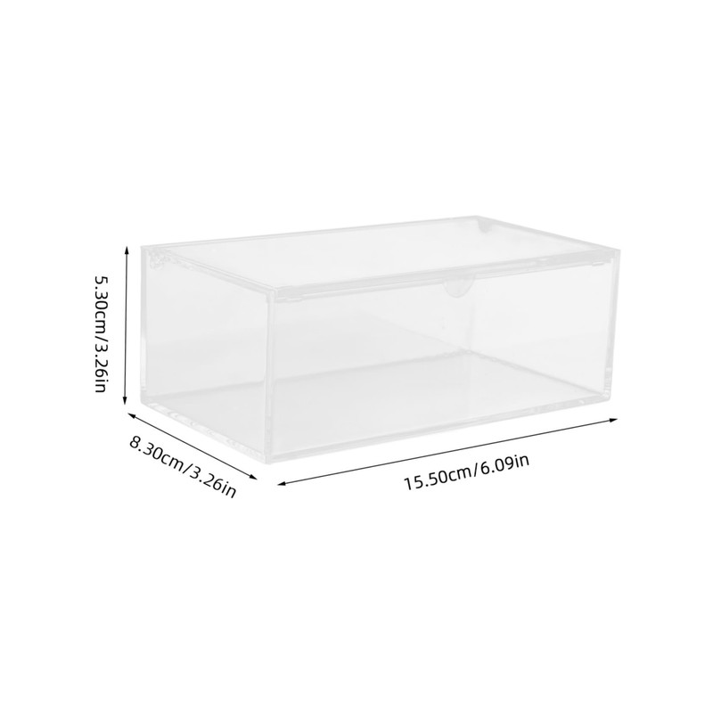 VILLFUL Laundry Room Organizer Clear Storage Box with Lid Desktop