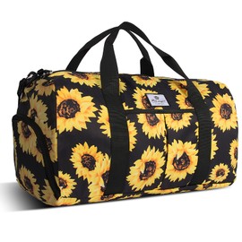 Foldable Travel Duffel Bag Tote Carry on Overnight Luggage for Women and Men Weekender Bag with Wet Pocket & Shoe Compartment