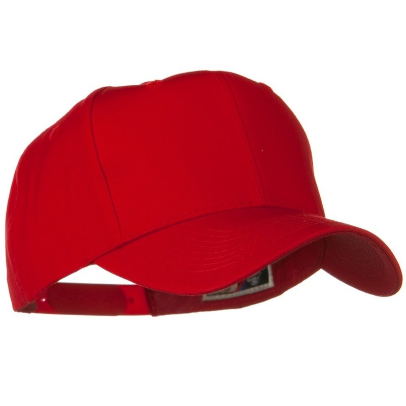 Solid Cotton Twill Pro Style Cap - Red