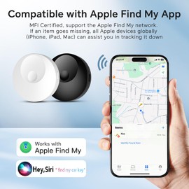 Air 2 Pack Tag [Apple MFi Certified] Work with Apple Find My(iOS Only) Luggage Tracker Bluetooth Key Item Finder Waterproof Smart Tag Worldwide Tracking for Pets Wallet Backpack Suitcase Bags Dogs Car