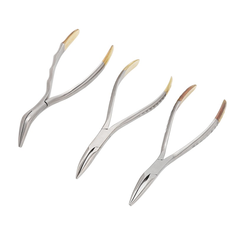 3pcs Dental Residual Teeth Fragments Extraction Pliers Stainless Steel Residual