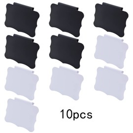 10pcs Plastic Basket Bin Labels Clip on Removable Basket Label Kitchen Pantry Basket Clip Label Holders for Storage Basket Box Hanging Bedroom Cloakroom Organization, 2 Colors