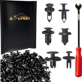 AOLYGEI 120pcs Bumper Push Fasteners Rivet Clips 6.5mm 6.7mm 8mm 9mm 10mm Expansion Screws Replacement Kit, Nylon Retainer Clips Push Type Retainers Fit for Ford Honda Acura G2
