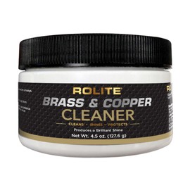 Rolite Brass & Copper Cleaner (4.5oz) Instant Cleaning & Tarnish Removal on Railings, Elevators, Fixtures, Hotels, Cruise Ships, Office Buildings