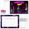 Olivia Samuel 20 x Laser Tag Party Invites from A6