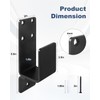 WENHUALI 2x4 Door Barricade Brackets, 2 Pack Heavy Duty Door