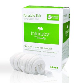 Intrinsics Portable 100% Cotton Coil (40 ft) – Professional, High Absorbency, and Non-Reinforced Spun Cotton Roll | Medical-Grade Esthetician Supplies for Perms, Salon Hair Color & Nail Care