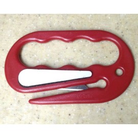 Q'Straint & Velcro QSTRAINT Q5-7590 RED EMERGENCY SEAT BELT CUTTER WITH VELCRO CUTS TIEDOWN STRAPS