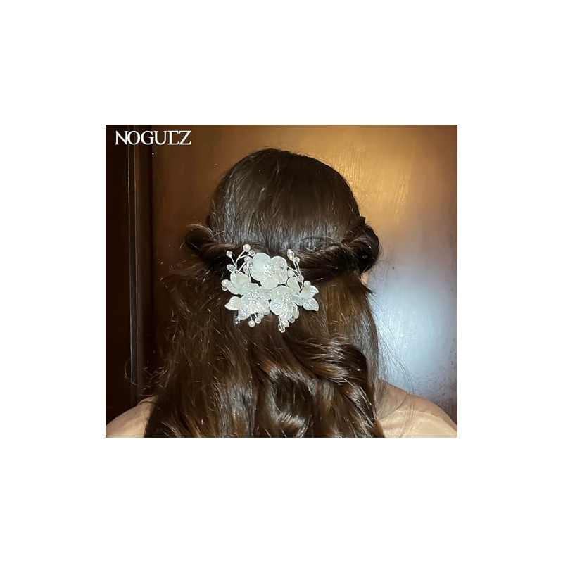 Noguez. Tocado de Novia con Flores, Elegante Accesorio para Dama