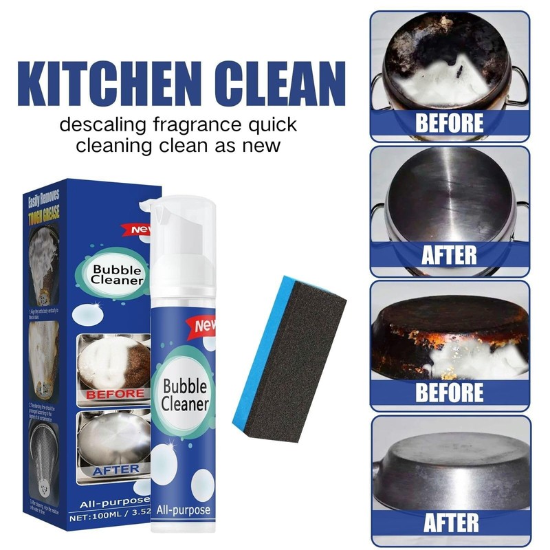 CROOT Bubble Cleaner Foam, Kitchen Foaming Heavy Oil Stain Cleaner,