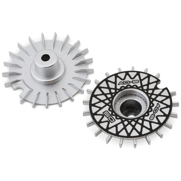 DS Racing Flat Aero Drift Wheel Covers (Silver/Black Mesh) (2)