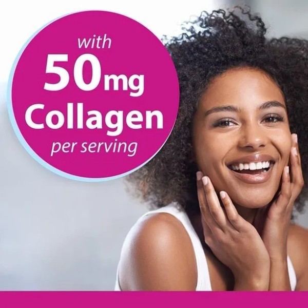 Colágeno + Biotina + Vitaminas Mujeres, Sabor Frambuesa