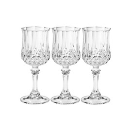 RYUHYF Red wine glass set of 3,medium 5.4 oz,Perfect for Red or White,Daily Use,Unique Birthday or Father's Day Gift (Diamond Red Wine Glass)