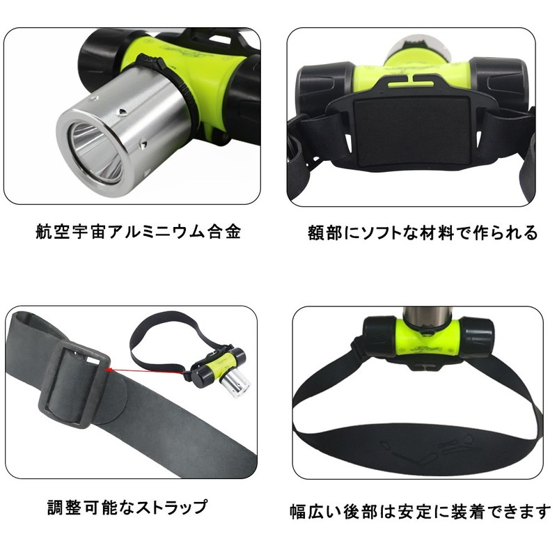 Diving Light, High Brightness, LED Headlight, Underwater Headlight, Waterproof, Diving,