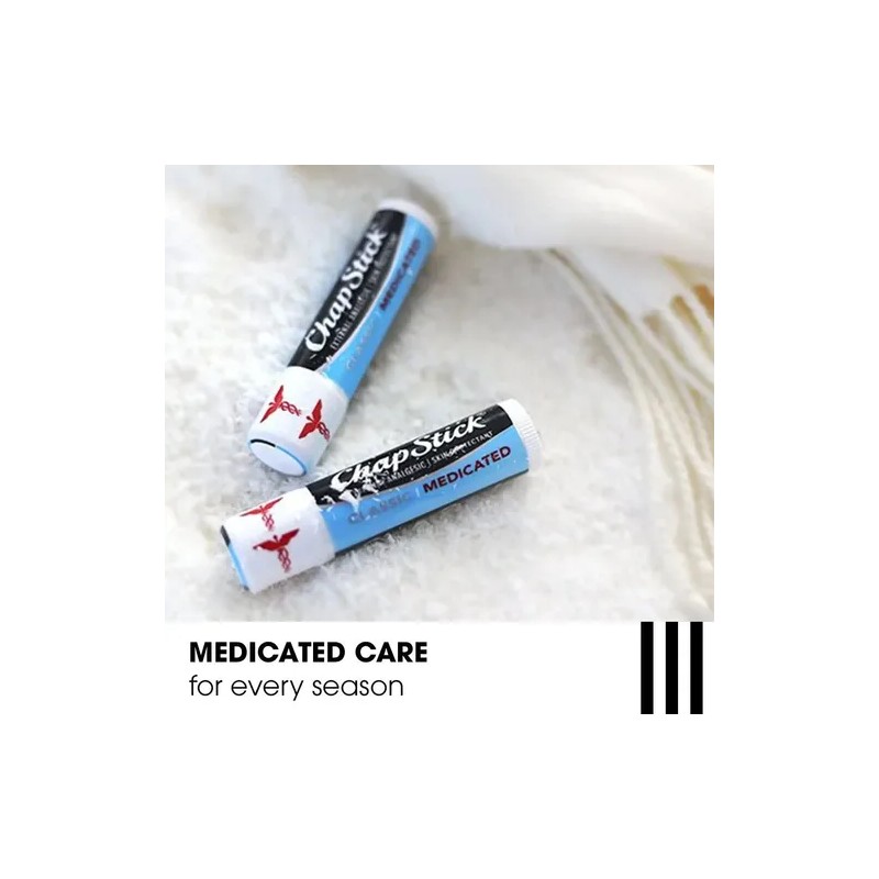 Chapstick Bálsamo Labial Medicado Clásico Y Tubo Protector D