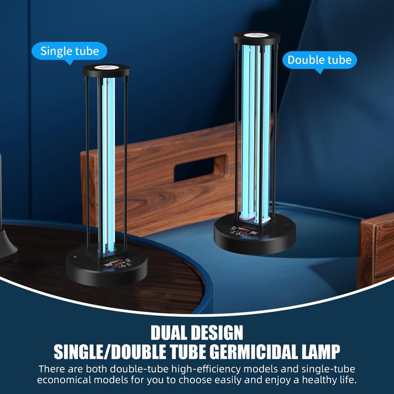 Ultraviolet Germicidal Lamp,110w UV+Ozone Light Sanitizer for Whole Room, 99.99%