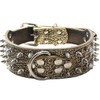 haoyueer Spiked Leather Dog Collar Bullet Rivets Studded 2 Inch
