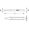 KS Tools 162.0285 Cross chisel, flat, oval, 8x200mm