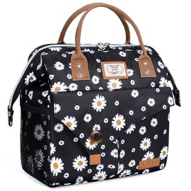 Lekesky Lunch Box for Women - Cute Insulated Lunch Bag, Fashion Ladies Lunch Tote Bag, Daisy
