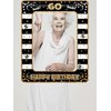 60th Birthday Photo Booth Props,Black Gold Inflatable Selfie Frame Picture