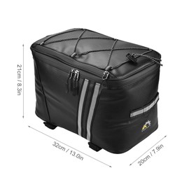 Lixada Bicycle Side Bag Water Resistant Bike Rack Bag Bicycle Bag Bicycle Trunk Bag with Insulated Compartment