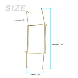 METALLIXITY Plate Hanger (10Inch) 5Pcs, Stainless Steel U Type Invisible Wall Hook with Tip Protectors - for Decorative Plates, China, Plates, Zinc Plated