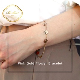 Brilliet Women's Bracelet, Stainless Steel, Gold, Accessory, Gift, Cute, Stylish, Floral Pattern, Stainless Steel Metal, na