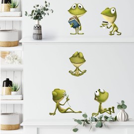 Sunnywall Funny Frogs Wall Sticker Wall Sticker Wall Picture Baby Sticker Children's Room Wall Sticker Kitchen Bathroom