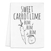 Funny Kitchen Towel, Sweet Carrot Lime, Flour Sack Dish Towel,