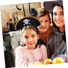 Pirate Headpiece Skull Hat Headband Make Non-Woven Fabric Skull Cap Pirate Top Hat