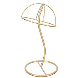 TOPBATHY Hat Display Stand Iron Retail Display Stand Jewellery Hanging Rack Table Hat Holder Wig Stand Organiser Golden