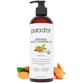 Aceite de Almendras Dulces Orgánico  Organic Sweet Almond Oil, 16oz USDA Certified                                                                    