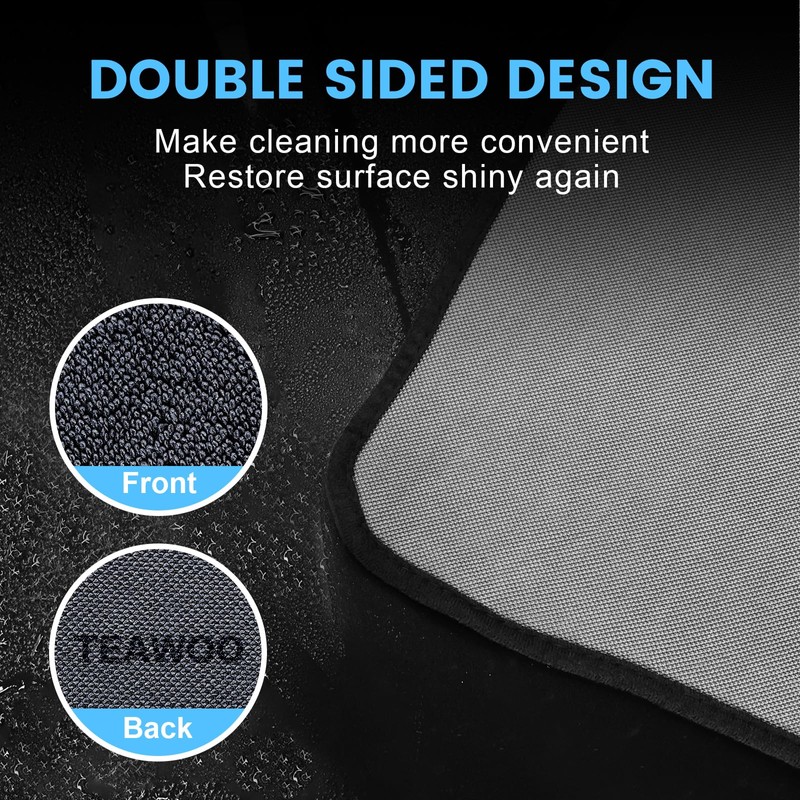 TEAWOO Shiny Wipes Shower Cleaning Cloth, Ultra Absorbent Car Drying