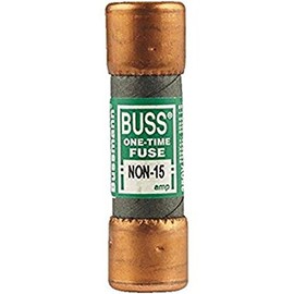 Bussmann NON-15 15 Amp One-Time Cartridge Fuse Non-Current Limiting Class K5, 250V UL Listed by Bussmann
