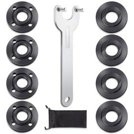 9PCS Angle Grinder Nut Angle Grinder Flange Wrench, Premium Flange Metal Lock Nut with Storage Bag, Compatible with Milwaukee Makita Metabo Dewalt Bosch Ryobi Decker 4.5" 5" 5/8-11 Replacement Part