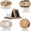 Besuerte Wooden Book Rest Stand, Triangle Book Holder with Coffee