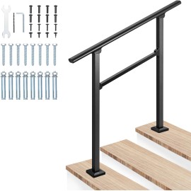 LMRSTOO LMYYGOO Outdoor/Indoor Railing - Flexible Wrought Iron Handrail,  2-3 Steps